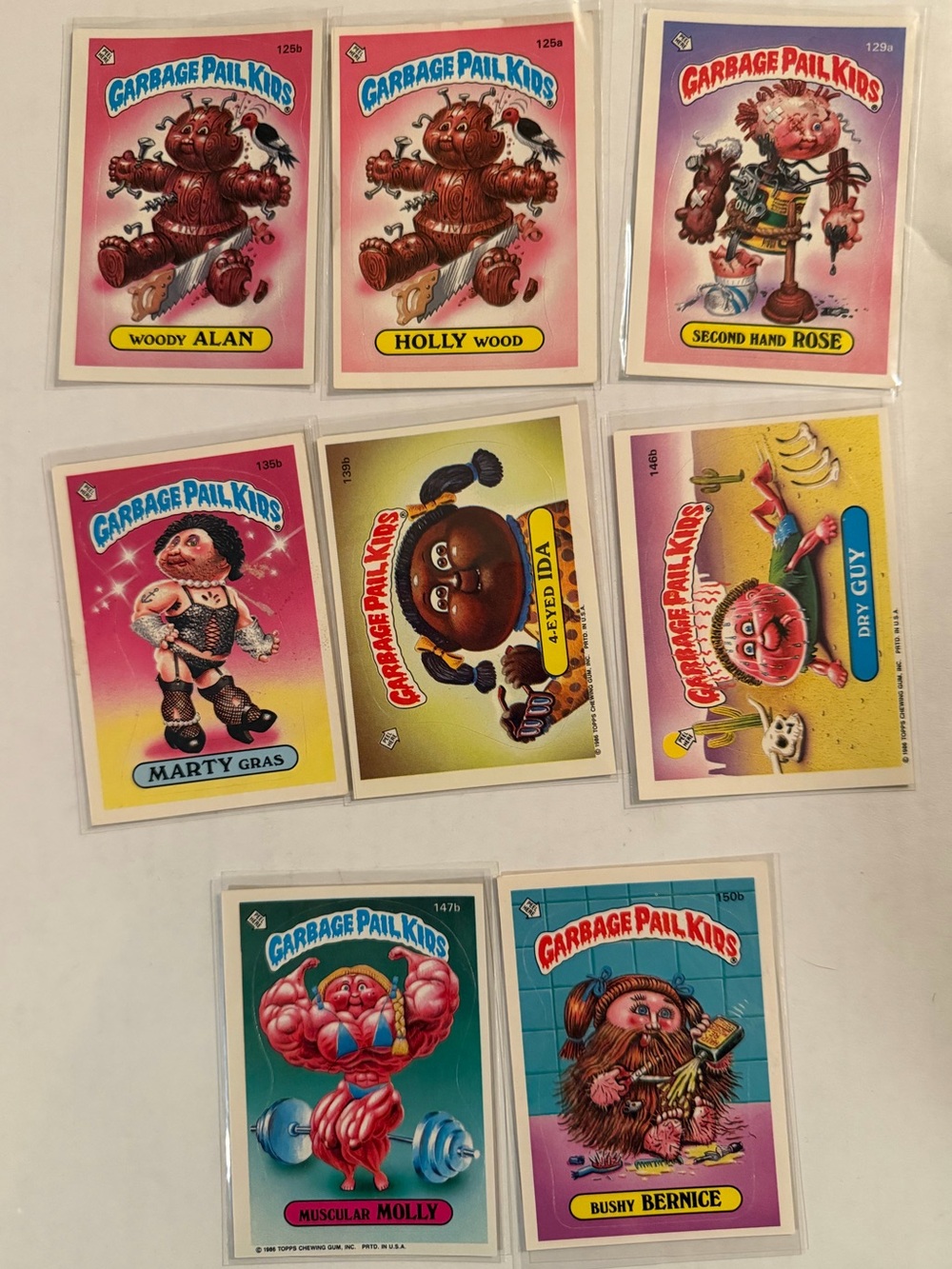 Vintage 1986 Topps Garbage Pail Kids OS4 Lot of 8 Cards - *Rare*Woody Alan